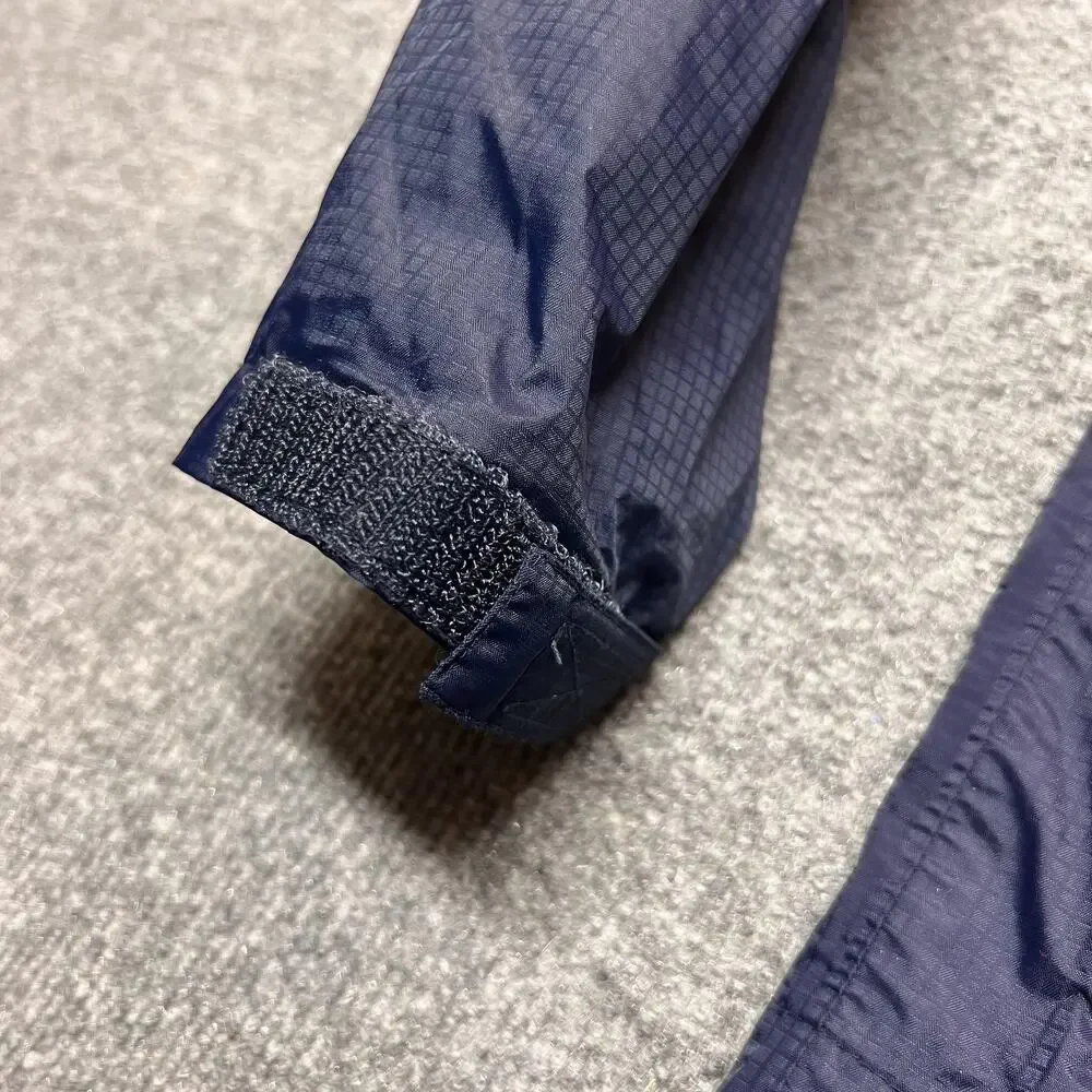 Vineyard Vines Jacket Boys Large 16 Blue Hooded Waterproof Nylon Rain Coat